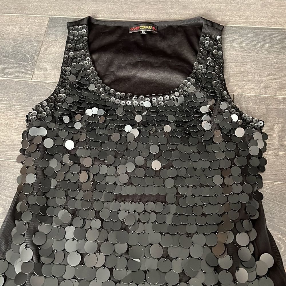 XL Candy Couture Sequin Disc Mini Dress - Picture 2 of 6